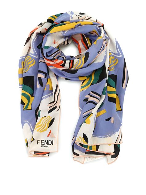 replica fendi silk scarf|fendi silk scarf women's.